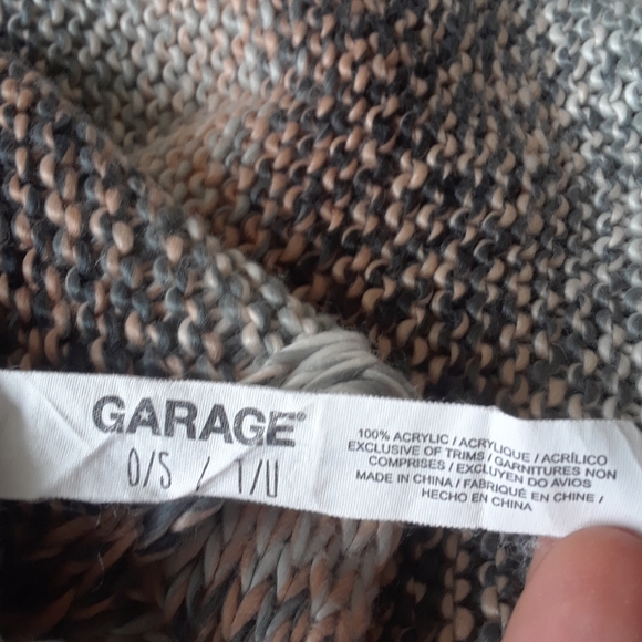 Garage. Cowl Neck Scarf. Greys & Pinks - Picture 12 of 16